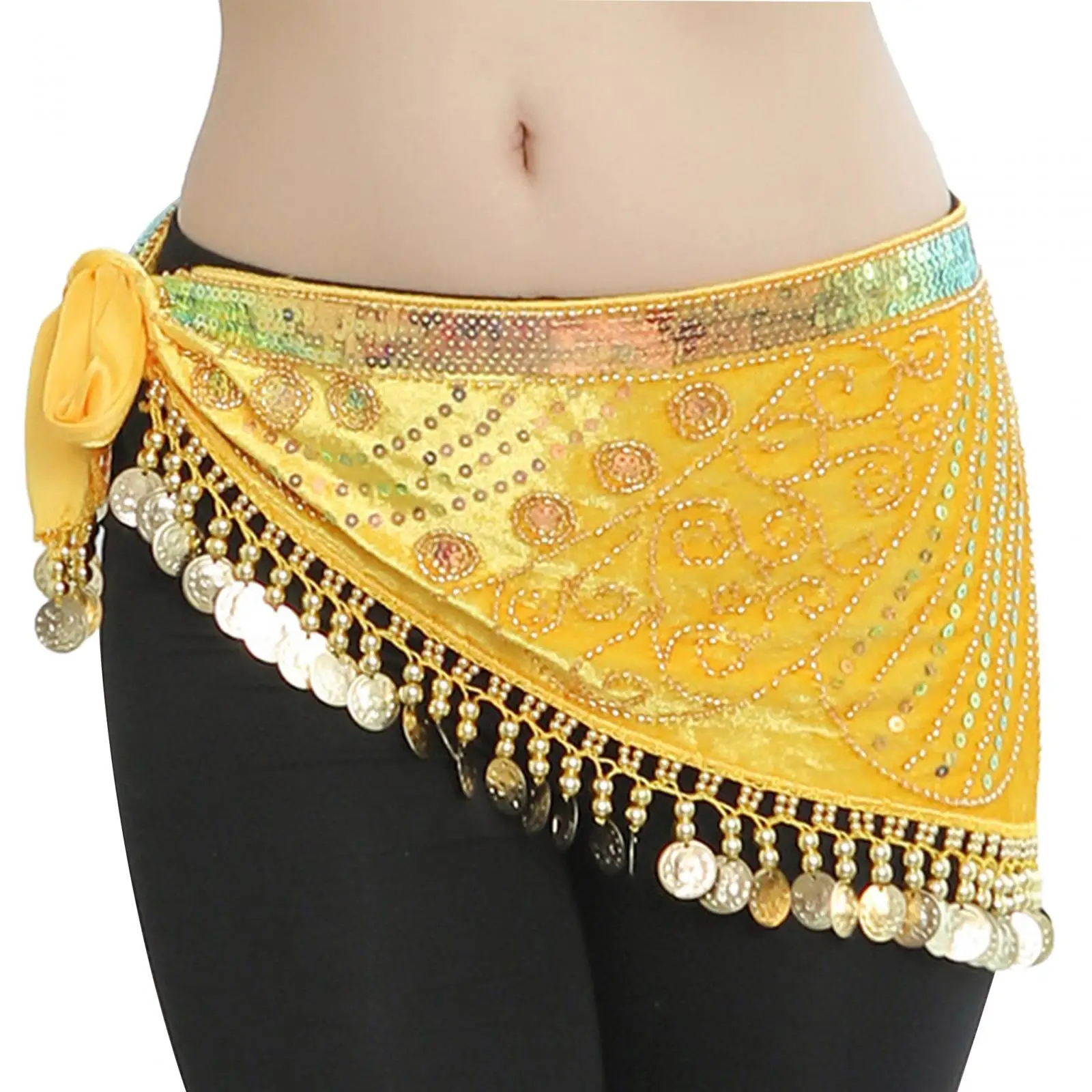 Belly Dance Hip Scarf Bellydancing Hip Belt for Festival Latin Dance Rumba