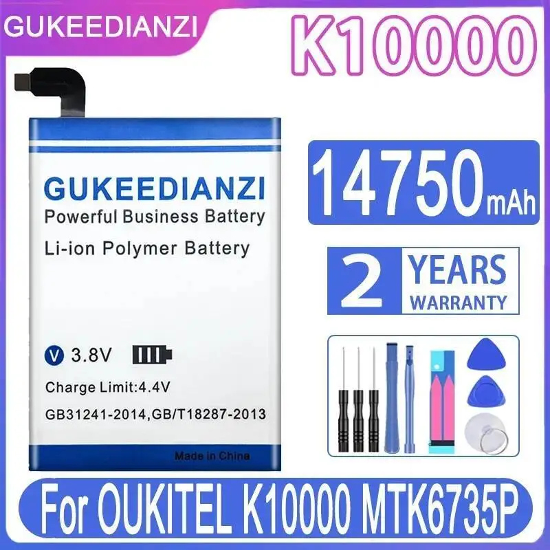 

For Oukitel K10000 MTK6735P Good Low-Temperature Performance Mobile Phone Battery 14750Mah
