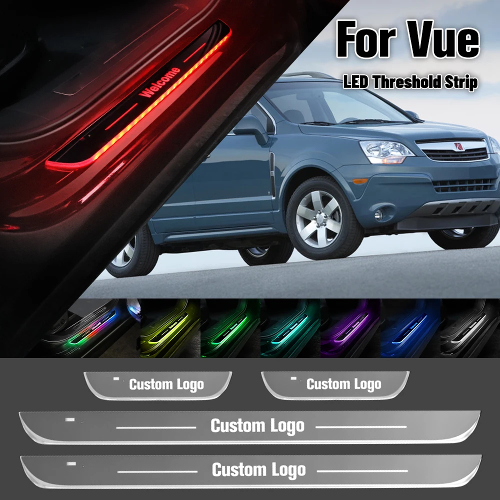 

For Saturn Vue 2002-2011 Car Door Sill Light Customized Logo LED 2007 2008 2009 2010 Welcome Threshold Pedal Lamp Accessories