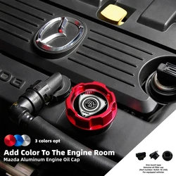 Aluminum ENGINE Oil Cap for MAZDASPEED MAZDA 2,3,5,6 MAZDA6 WAGON MIATA MX-5 CX-3 CX-5 ATENZA Axela Car Accessories JDM Style