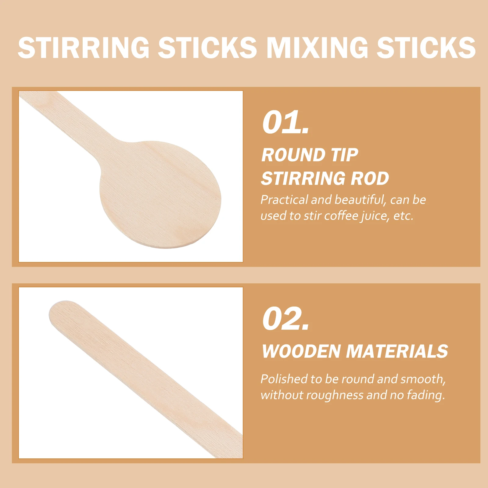 

Wooden Coffee Stirring Sticks Mixing Rods Juicer Cocktail Drink Tools Household Bar Supplies Kitchen Bartender Accessories
