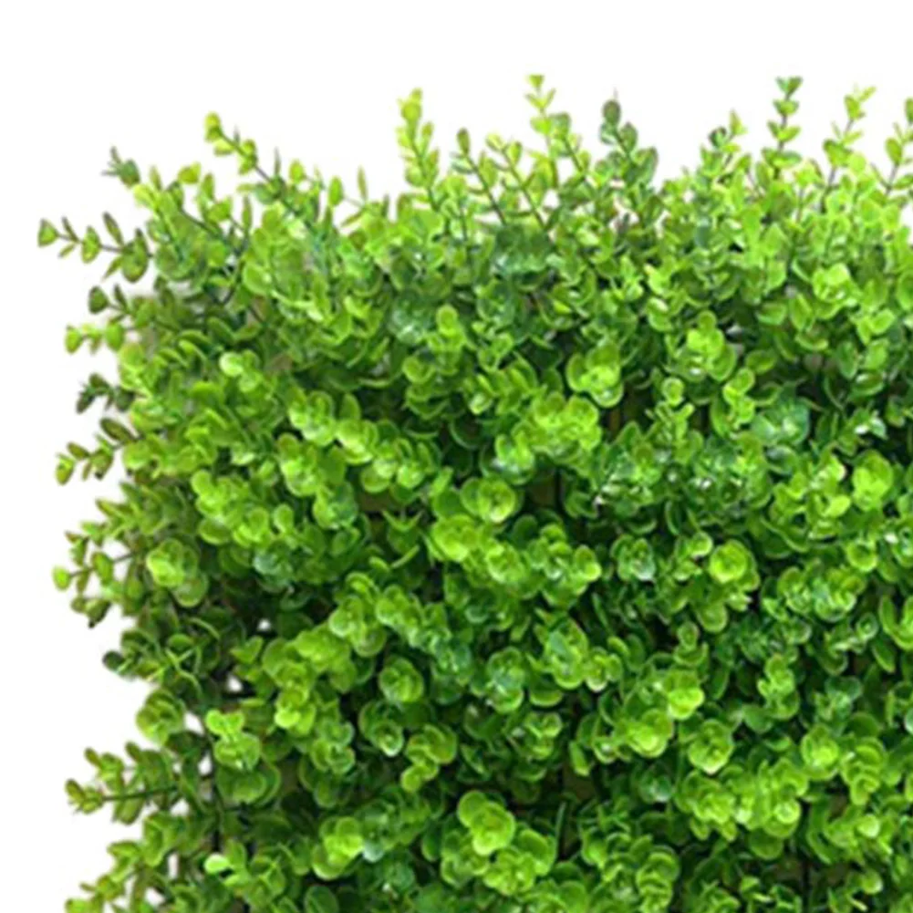 Artificial Plants Grass Square Plastic Lawn Plant Wall Panel Boxwood Hedge Greenery Green Decor For Hotels Living Wall Decor