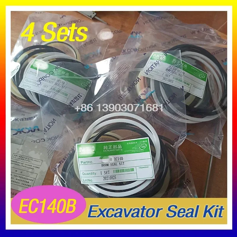 1 Sets EC140B Excavator Hydraulic Cylinder Boom Arm Bucket Seal Kit For Excavator Stamps Kit