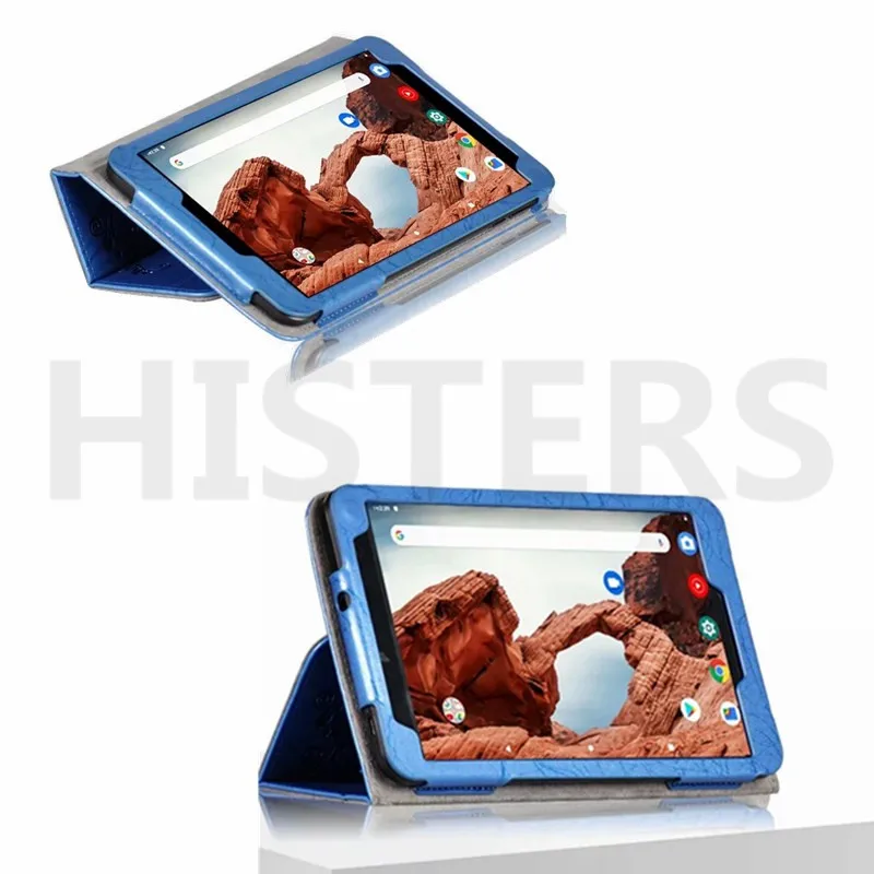 Embossed Funda For DEXP Ursus S380 3G (8") Tablet PC Magnetic Cover Case with Hand Strap