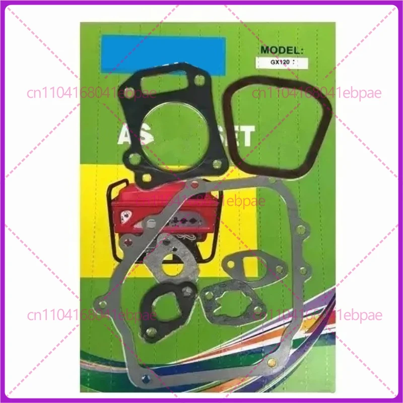 GX120 Full gasket set for GX110 GX120 engine motor cylinder crankcase muffler carburetor air filter intake complete seal gasket