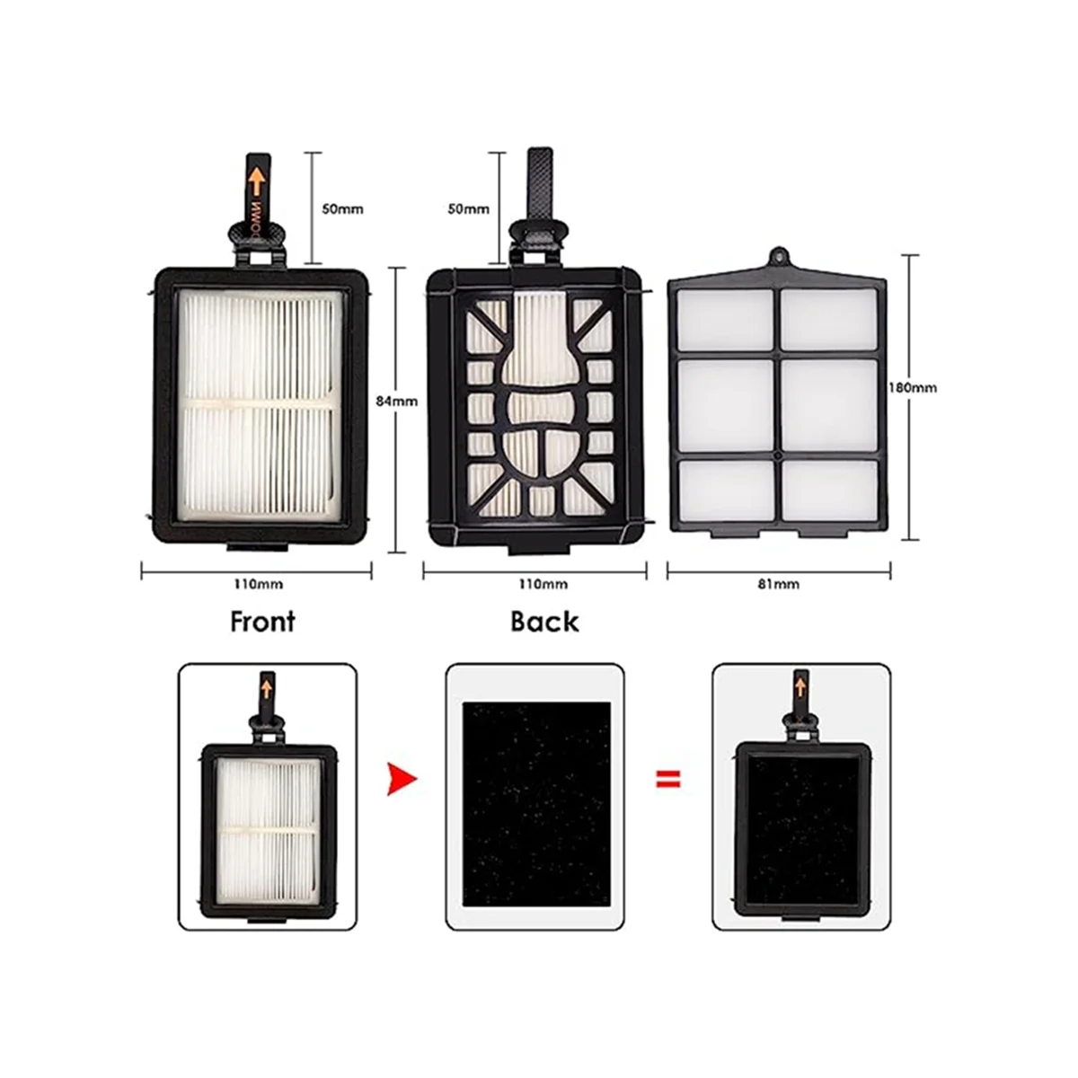 Nadaje się do akcesoriów Robot odkurzający AV2501AE/AV2502AE filtr Haipa bawełniany filtr