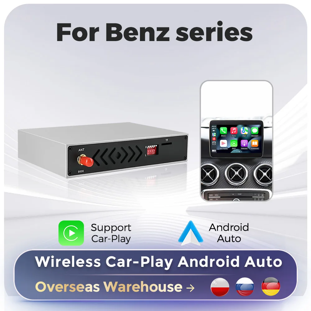

Wireless Carplay Suitable For Mercedes Benz A B C E CLA GLA GLK ML Sprinter NTG4.0 NTG4.5 NTG5.0 Module Android Auto Navigation