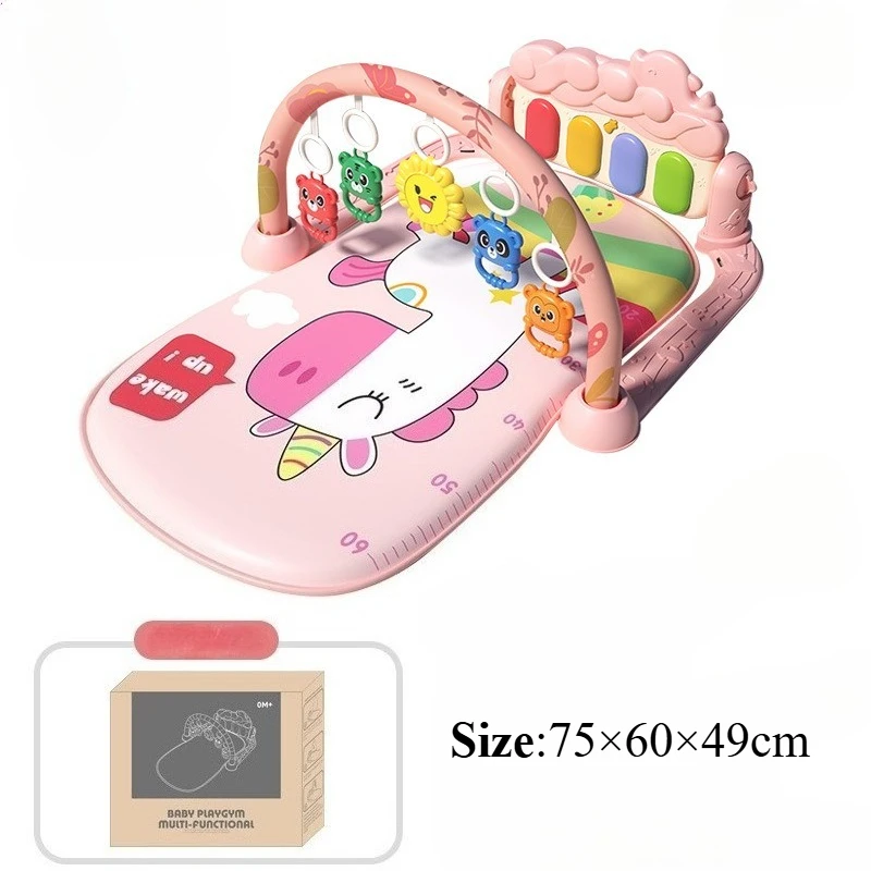 Picture 6: Baby Activity Gym Rack 0-36 Months Early Education Toy Gifts Musical Newborn Piano Keyboard Crawling Blanket Pedal Play Mat