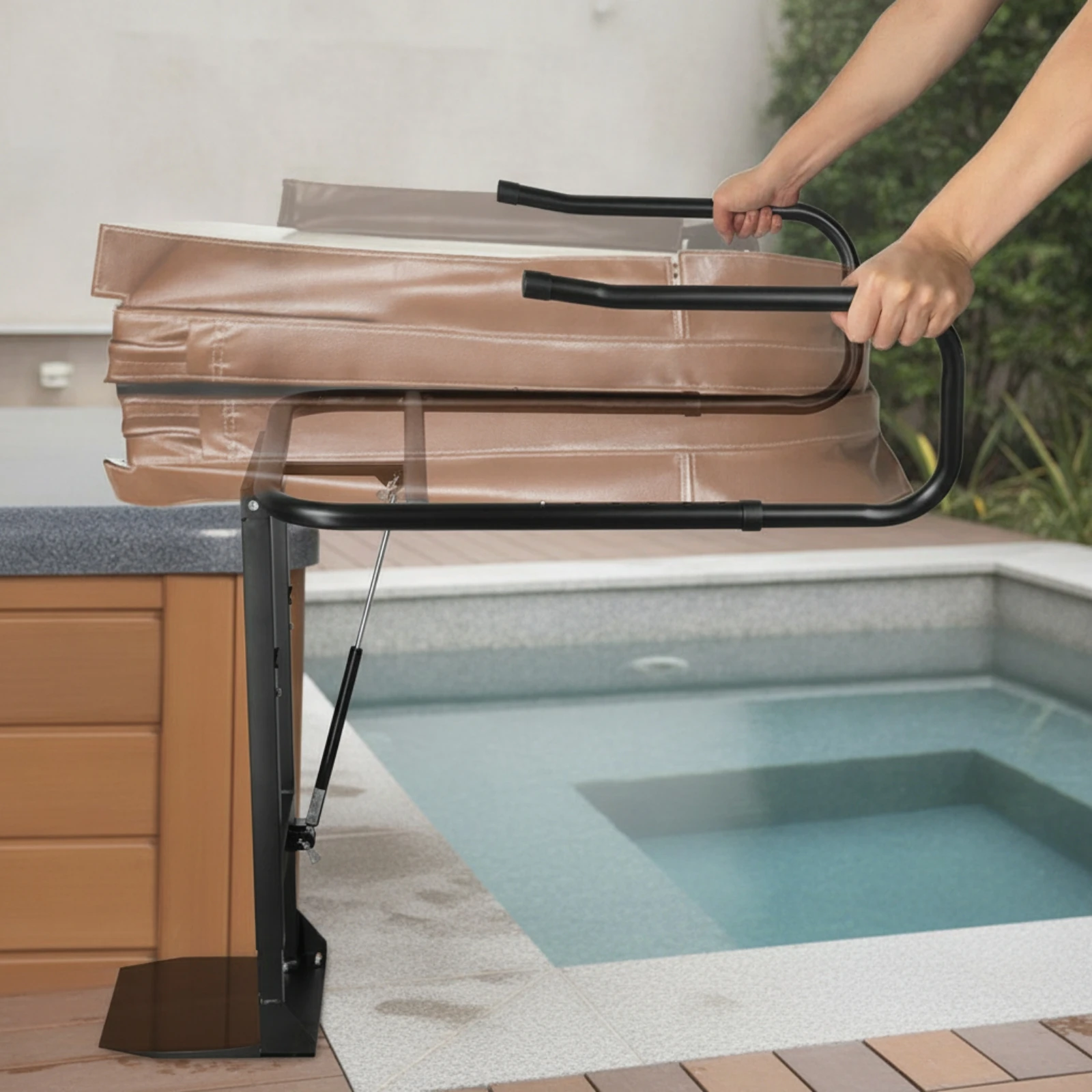 Hot Tub Cover Lift with Hydraulic Assist Adjustable Spa Cover Lifter with Hydraulic Arm Drillunattached Universal Fit