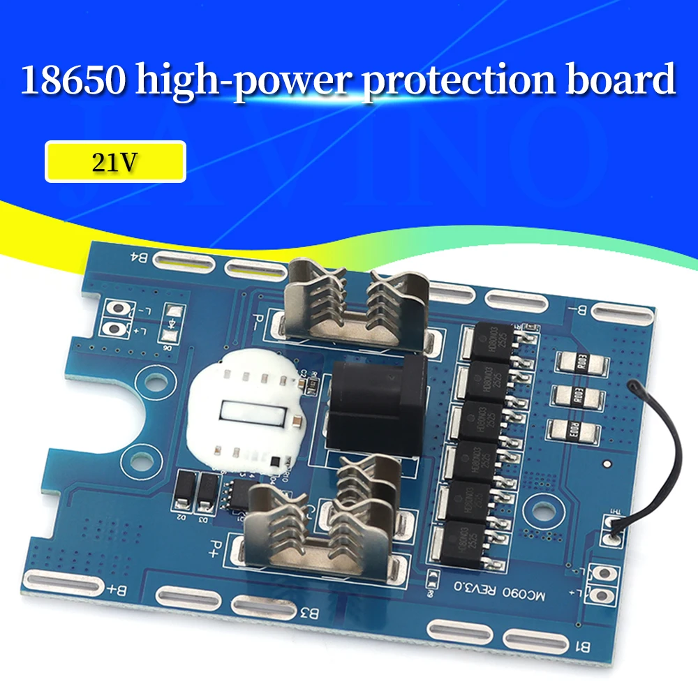 Placa de Proteção de Bateria Javino 5S 21V 6MOS 30A, Circuito de Proteção de Carga de Bateria para Substituição de Ferramentas Elétricas