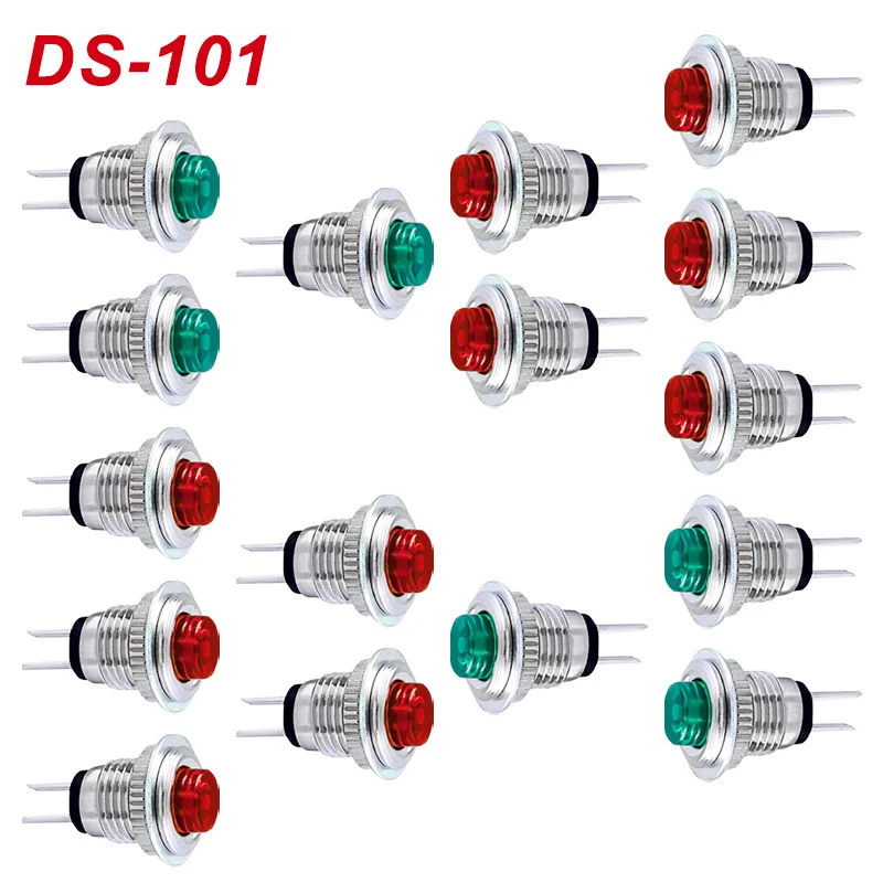 5/20/100 pces redondo 8mm botão interruptor 2pin ON-OFF mini interruptor de reinicialização momentânea DS-101 círculo auto-redefinição interruptor