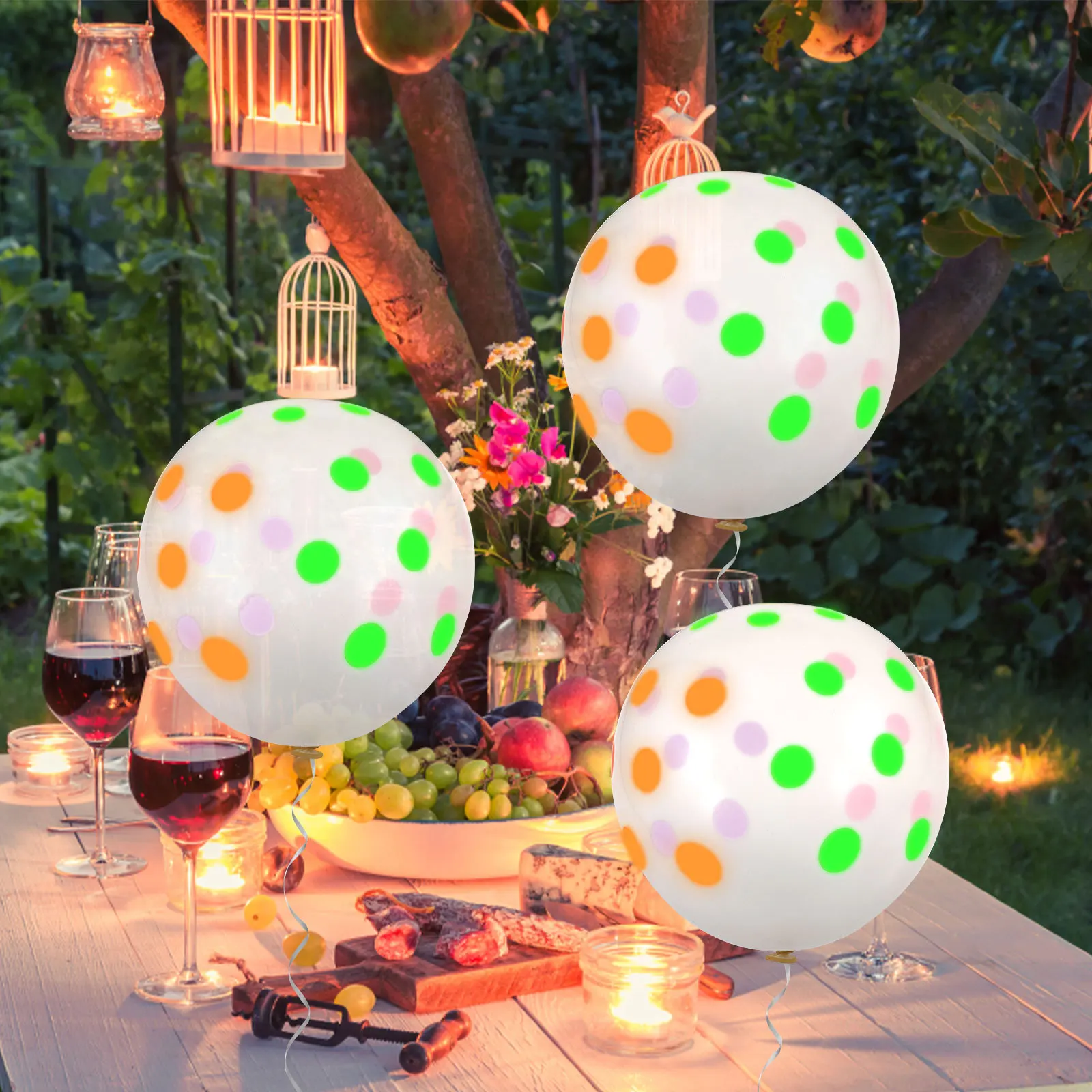 

1Pack Glow in Dark Balloons Fluorescent Latex Neon Dot Balloons Wedding Birthday Party Decorations Glow Supplies