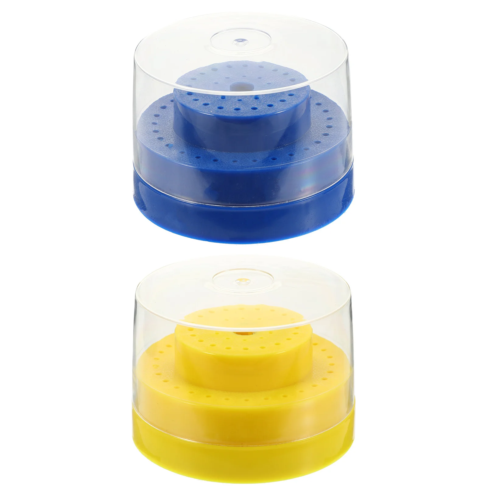 

2 pcs Nail Drill Bits Holder 60 Holes Plastic Storage Stand For Manicure Tools Organizer Nail Art Salon Home Diy Use