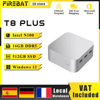 FIREBAT T8 PLUS Mini PC Gamer Intel N100  CPU Windows 11 Mini PC Gaming DDR5 16GB RAM 512GB SSD NVME M2 WIFI5 BT4.2 Desk