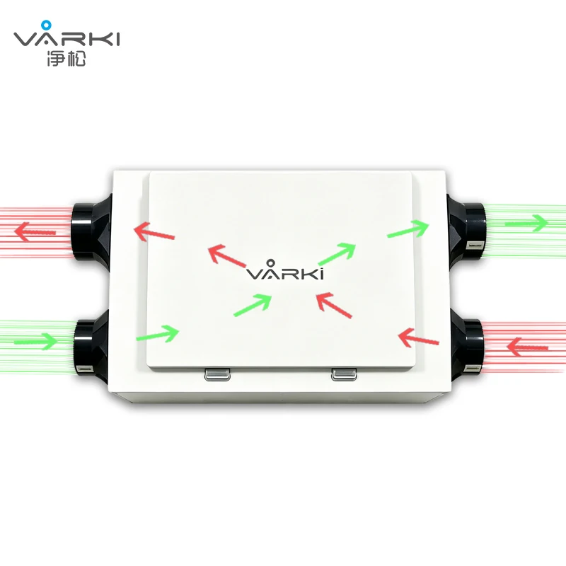 Smart Ceiling 350m³/h Energy Recovery Ventilator ERV HVAC System Bidirectional Flow Fresh Air Circulation System for Home Office
