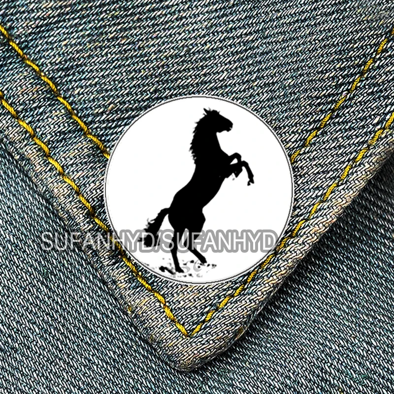 بروش سباق الخيل من الفولاذ المقاوم للصدأ ، جودة عالية ، مجوهرات عصرية ، شارة الحصان ، دبوس طوق الحيوان ، الموضة #4