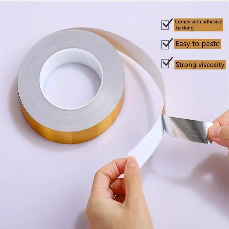 50M Gold black Self-Adhesive Tile Stickers Tape Floor Waterproof Wall Gap Sealing Strip Tile Beauty Seam Sticker Home Decoratio