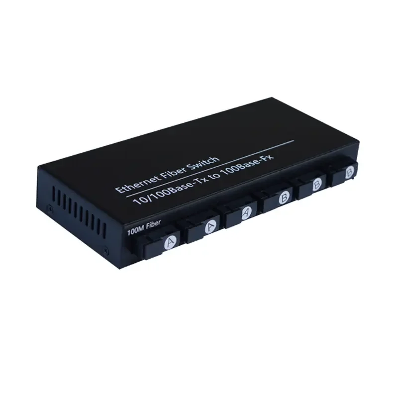 

6 Optical 2 RJ45 Electrical Fiber Optic Transceiver 100M Single Mode Fiber Optical Media Converter
