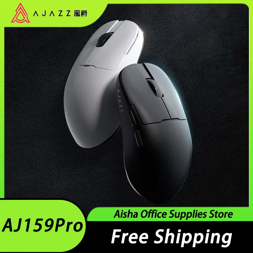 

AJAZZ AJ159Pro Wireless Mouse Tri Mode PAW3395 Sensor 8K Low Latency Gaming Mouse Charge Base Lightweight Ergonomic Pc Game Gift