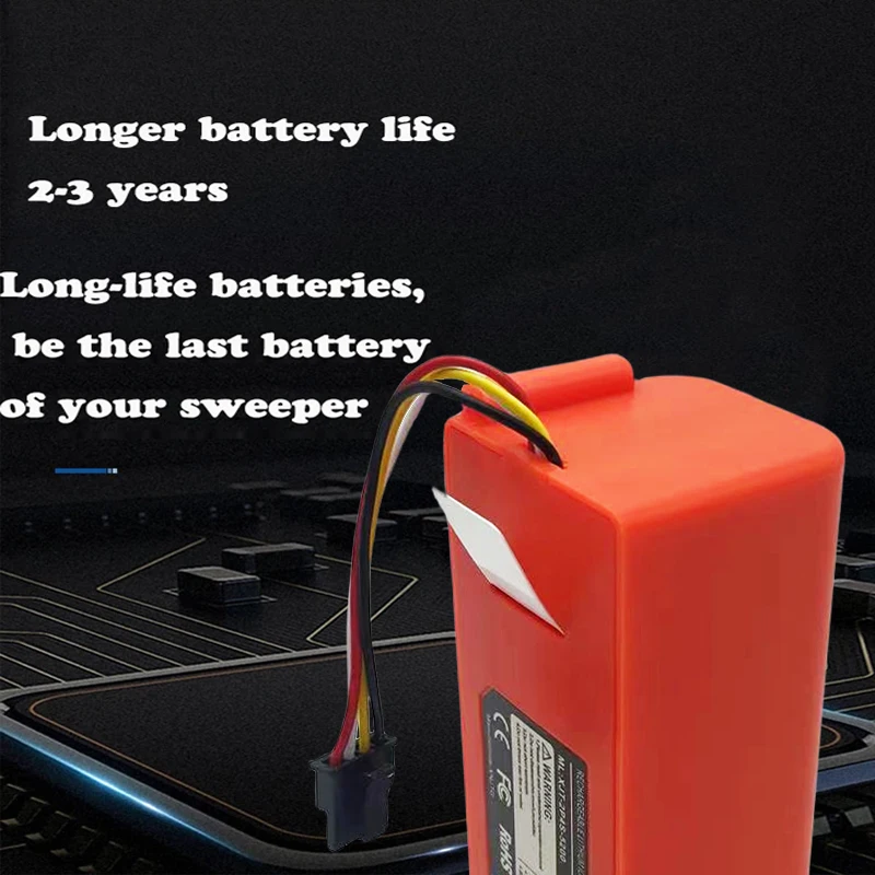 Vacuum Cleaner Battery Replacement for Xiaomi Roborock S50 S51 S55 T60 E352-00 S502-00 C10 E20 E35 14.4V 5.2AH SC Batteries