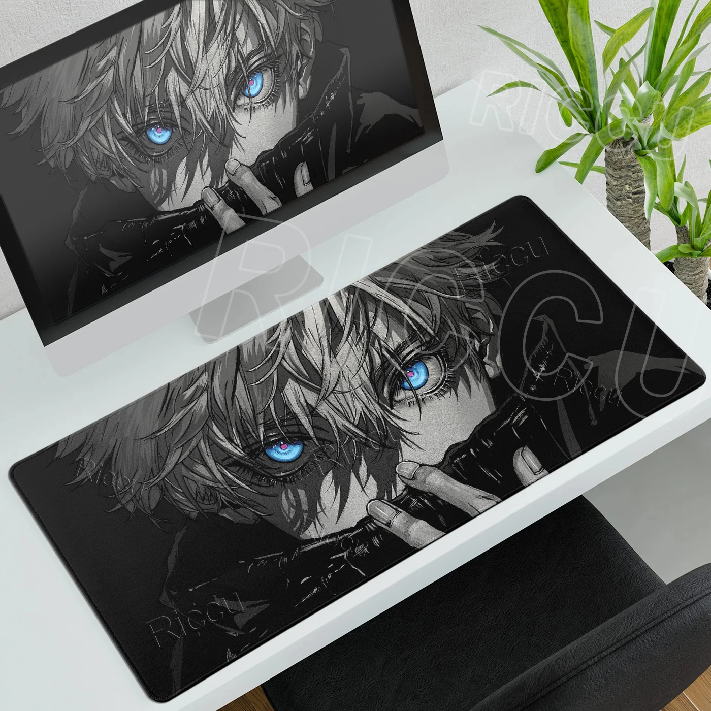 Anime Jujutsu Kaisen Mouse Pad Gojo Satoru Large Size Gaming Carpet Gamer Non-slip Mechanical Keyboard Mats Lock-edge Rubber Rug