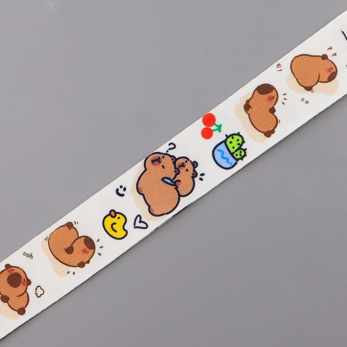 Cartoon Capybara Neck Strap Animal Lanyards for Key ID Card Gym Cell Phone Strap USB Badge Holder Rope Pendant Key Chain Gift