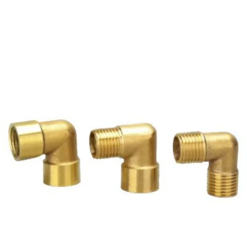 1/8" 1/4" 3/8" 1/2" 3/4" 1" Gwint żeński x męski 90 stopni Mosiężne kolanko Złączka rurowa Łącznik do wody Paliwo Adapter miedziany