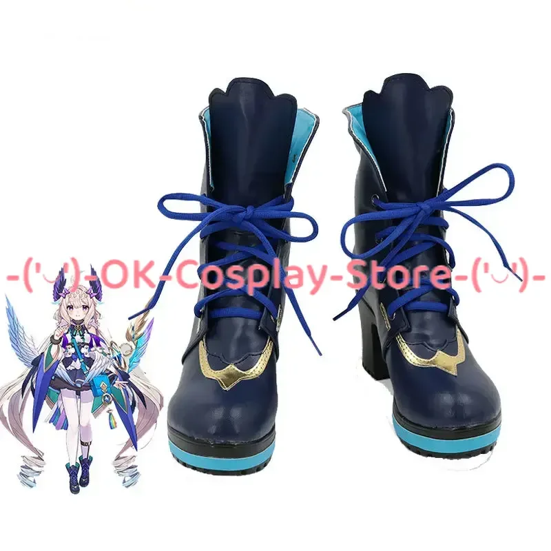 Enna Alouette Cosplay Shoes Halloween Carnival Boots PU Leather Shoes Vtuber Cosplay Props Custom Made