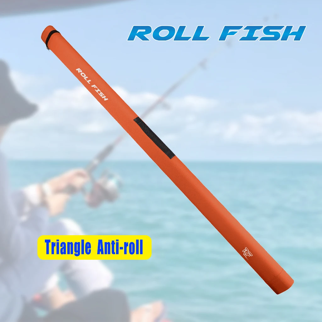 ROLLFISH Portable Fishing Rod Storage Bag Waterproof Triangle Hard Shell Anti-roll Rod Tube Fishing Tackle 1.09-1.54m