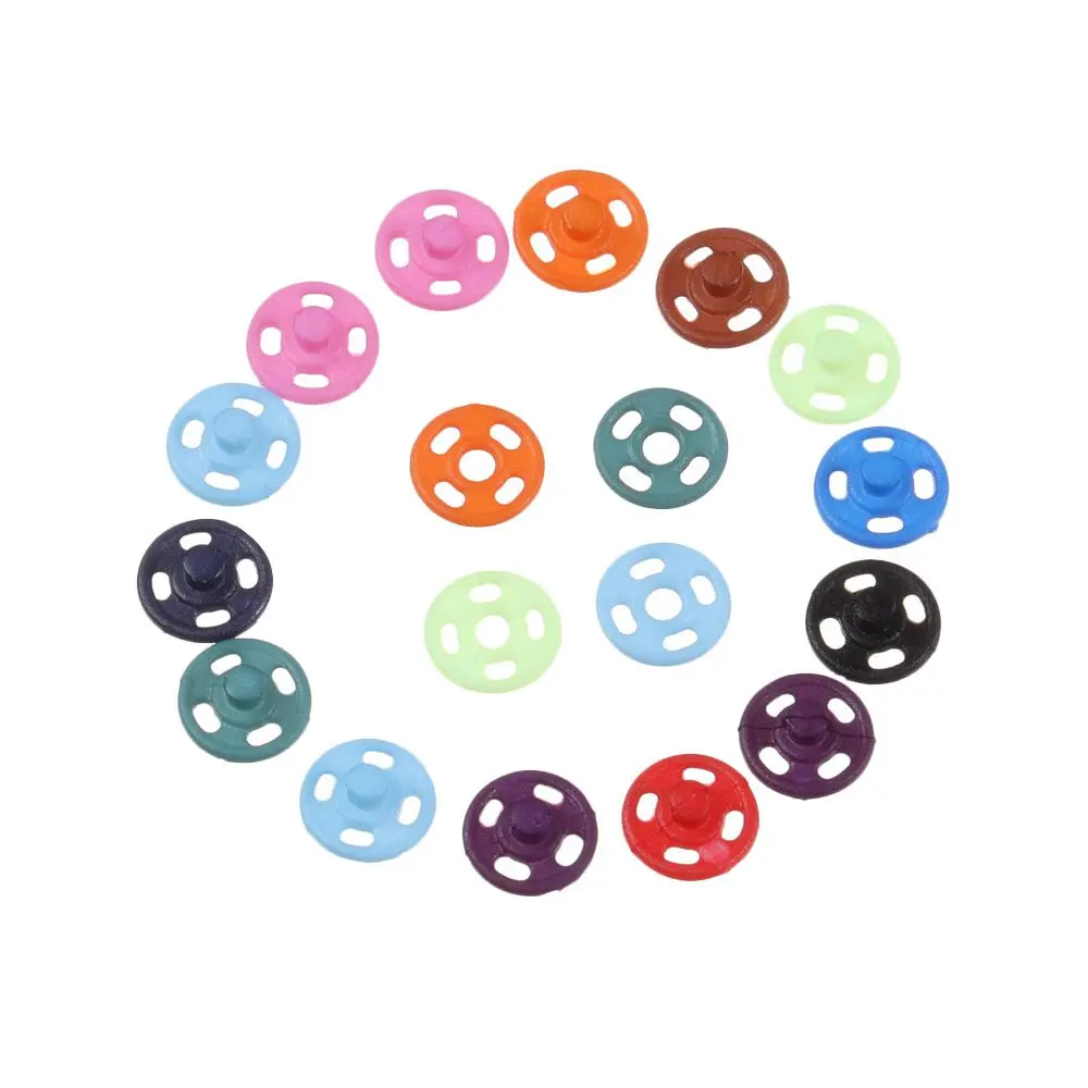 15Pcs High Quality 7mm Girls  Mini Ultra-small Diy Dolls Pattern Belt Buttons Small Buckle Snap Fastener Concealed Buckle