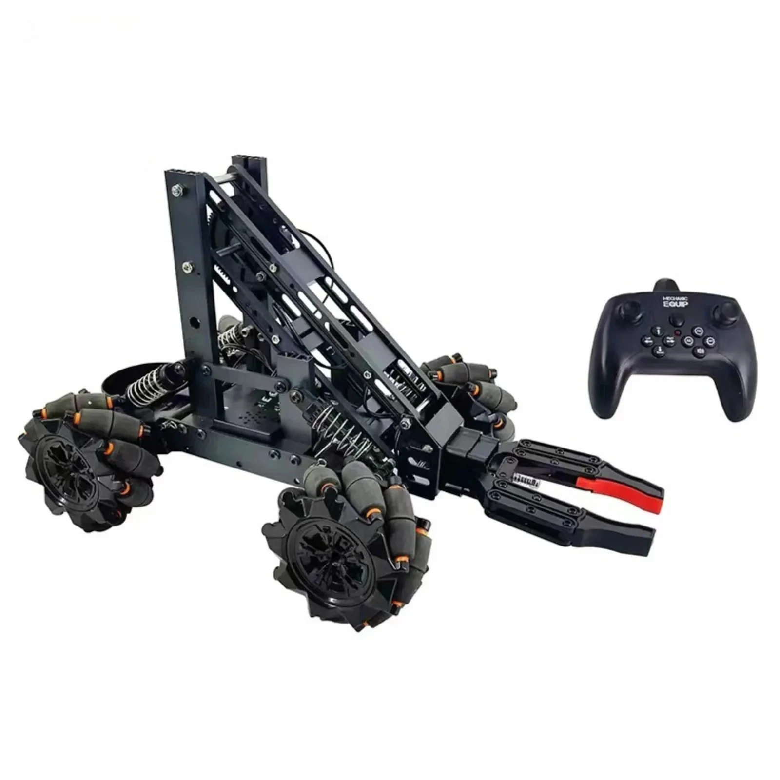 ชุดตัวต่อรถบังคับวิทยุแบบโปรแกรมได้สำหรับเด็ก ของเล่น DIY ทำจากโลหะผสม 2-in-1 ชุดบล็อกสร้างหุ่นยนต์พร้อมแขนกลปีนป่าย