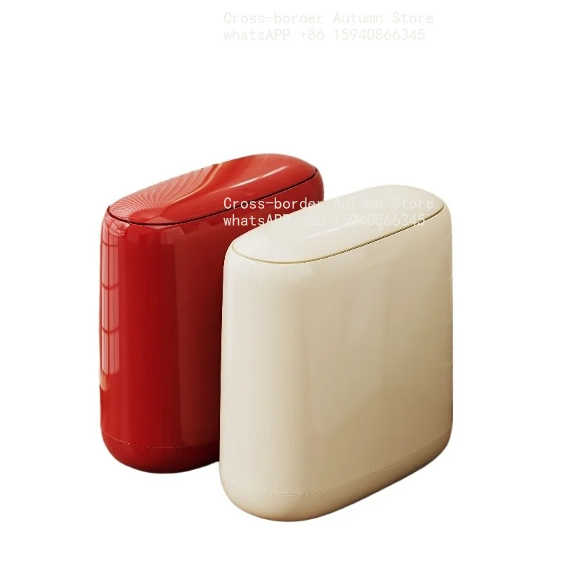 Toilet trash can crevice household with cover high value living room toilet narrow seam special waste basket