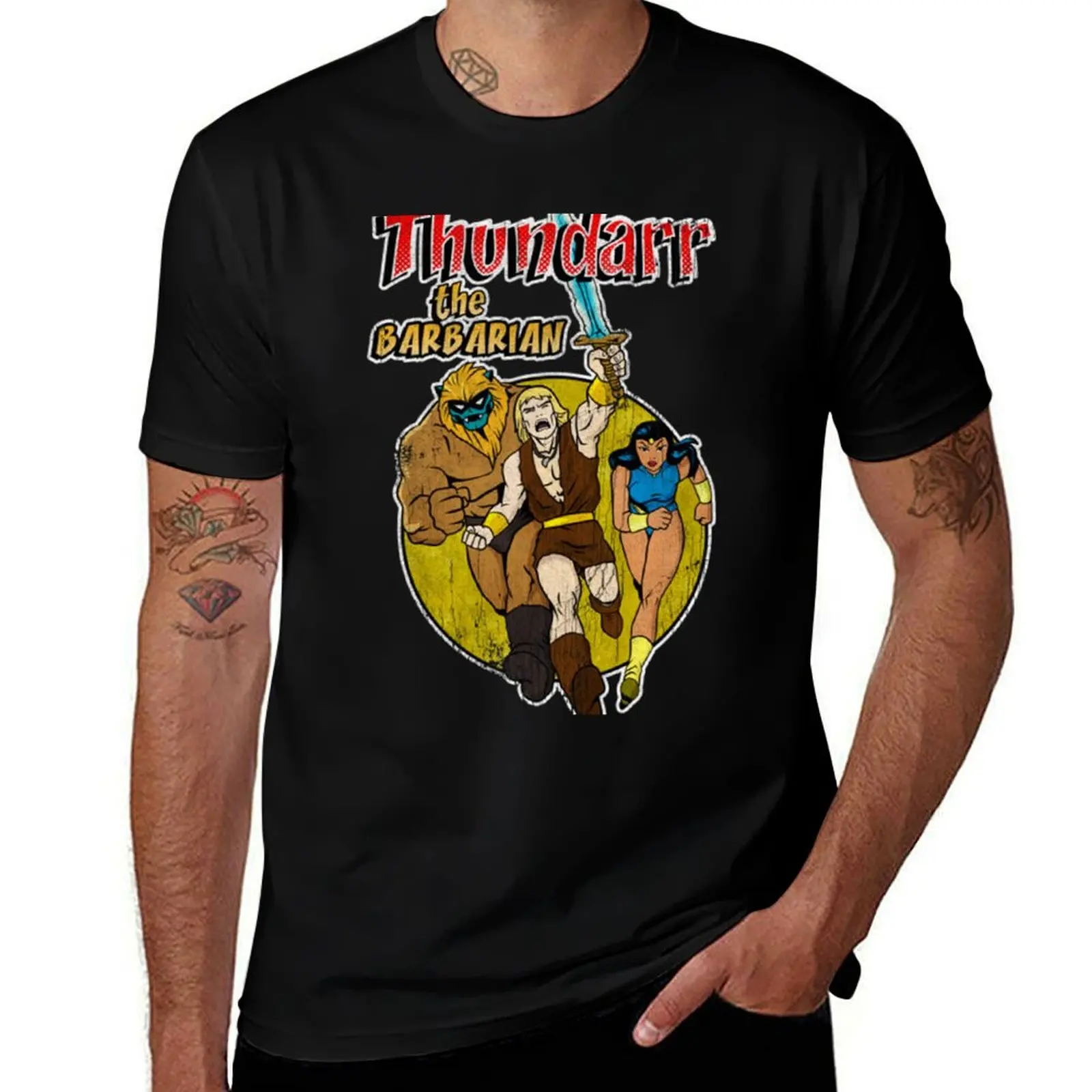 

Distressed Thundarr the barbarian T-Shirt T-Shirt essential t shirt man t shirt luxury T-Shirt