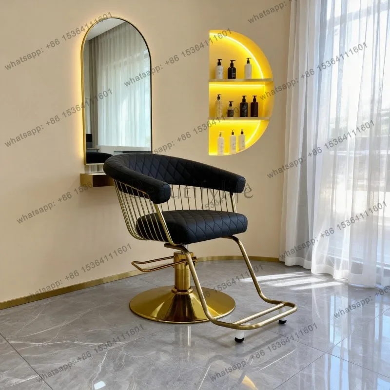 Factory Direct Sales hair chair can be placed on top of a professional haircutting swivel chair in a hair salon