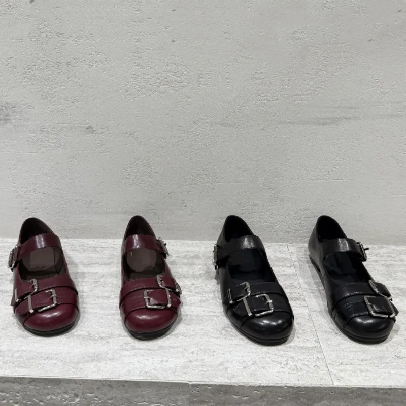 

Retro Women Mary Jane Shoes Exquisite Soft Leather Casual Shoes for Woman Fashion Britain Flat Shoe Designer Shoes Zapatos Mujer