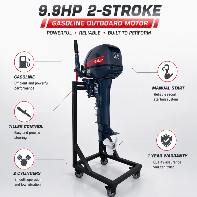 OEM HSP Brand New Marine Aluminum Alloy Water Cooling SystemTiller Control 9.9HP 2 Stroke Outboard Motors