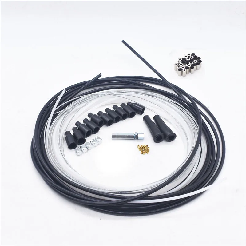 Universal Motorcycle DIY Throttle Cable 5 Metres Kit Nipples Ferrules Motorbike Replacement Motorcycle Parts Throttle Cable Kit