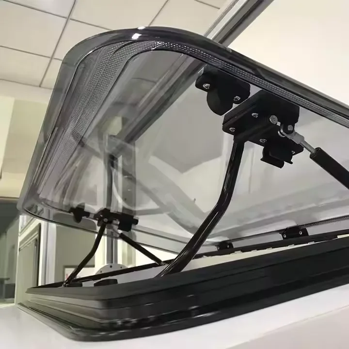 800x500mm LED Skylight Roof Window Hatch for RV Caravan Motorhome Aluminium Material with Anti-Insect Net And Sunshade