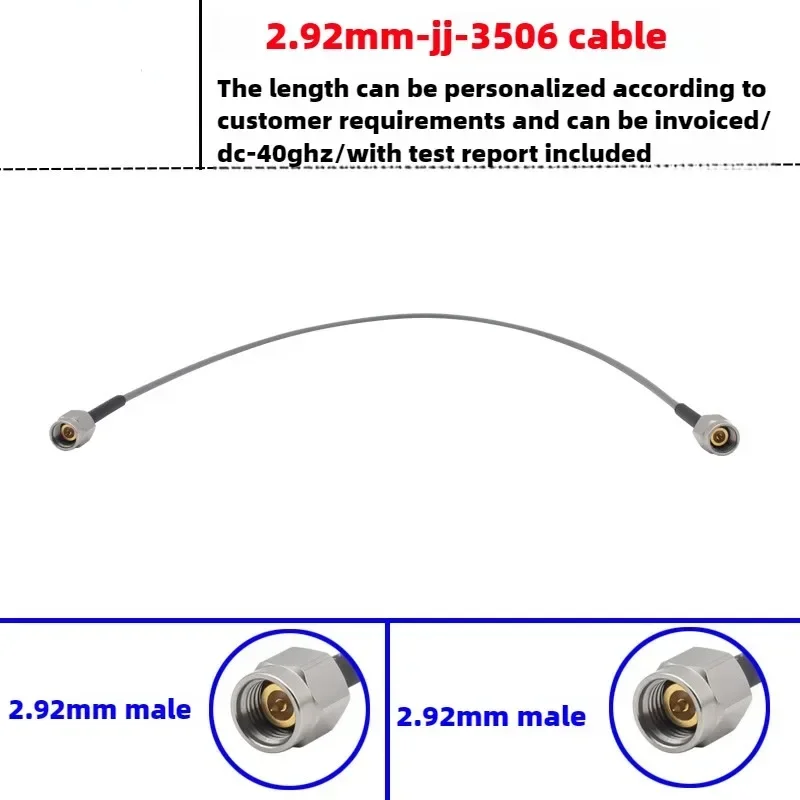 2.92MM male adapter cable low loss amplitude stable phase cable YSG-3506 high frequency 40GHZ chassis interconnection