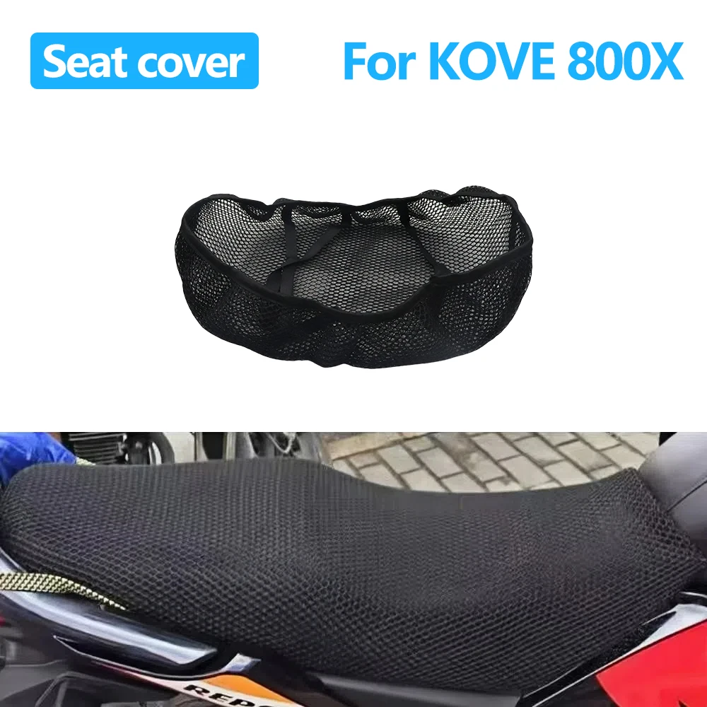 For KOVE 800X 800 X ZF800GY Motorcycle Seat Cover 3D Mesh Fabric Seat Non-Slip Breathable Heat Insulation Protect Cushion