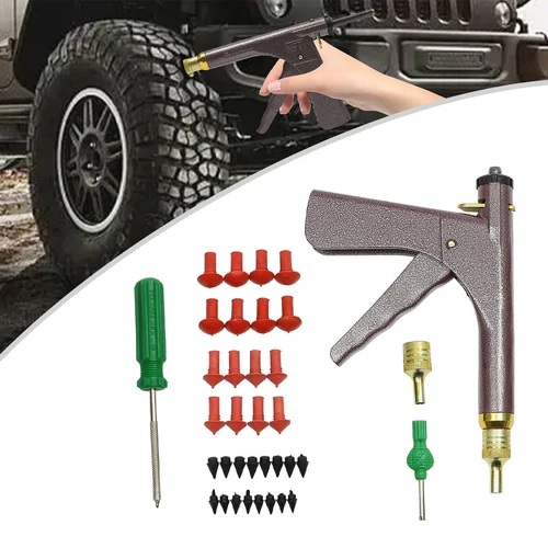 Pistola de reparación de neumáticos de motocicleta y coche, Kit de enchufe de reparación de ruedas de pinchazo, tapón de seta para SUV, bicicleta, bloque de neumáticos de coche, kit de fugas de aire