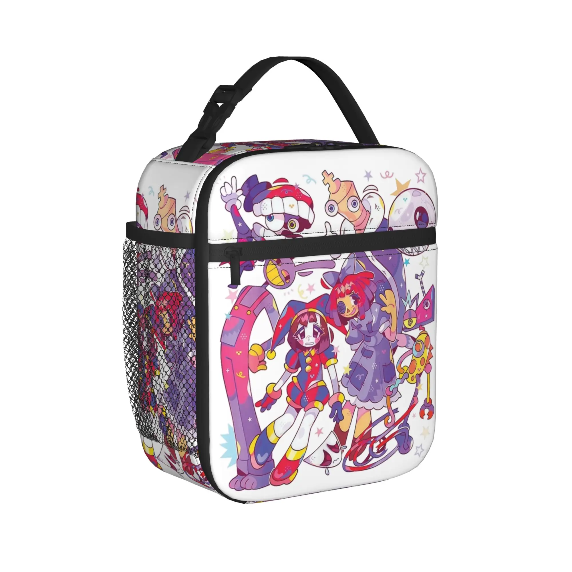 Cartoon Digitals Circus Thermal Insulated Lunch Bags for School Portable Food Container Bags Thermal Cooler Lunch Boxes