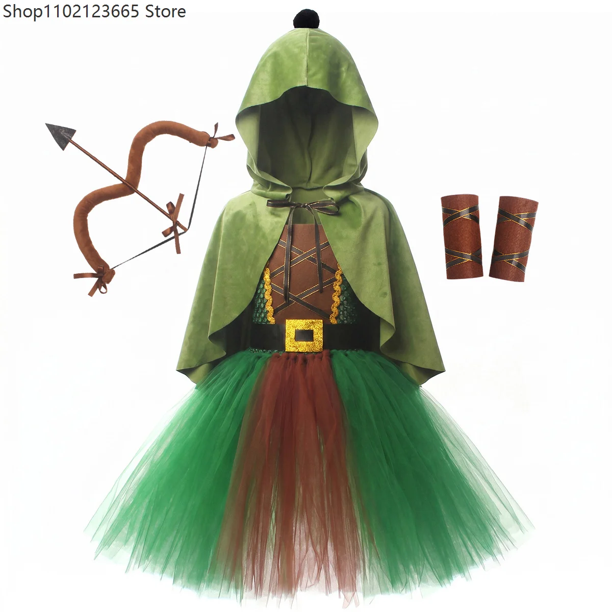 Medieval Archer Cosplay Fantasy Tutu Dress Cartoon Forest Hunter Stage Costume Disguise Halloween Chicas Roleplay Party Outfits