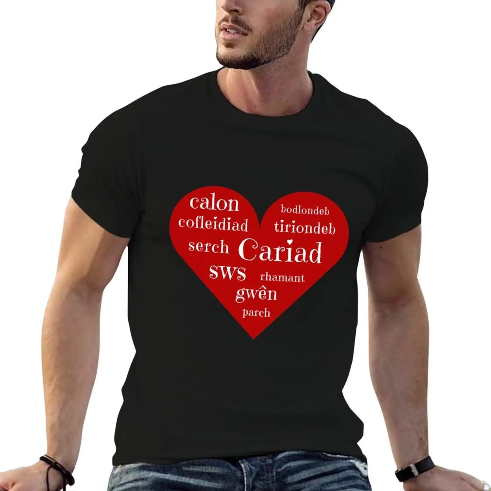 Welsh Love Words T-Shirt t shirts for man cotton funny t shirt for man man t shirts graphic T-shirt