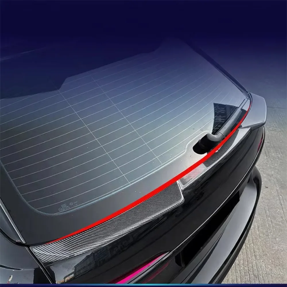 

CAR Accessories For Audi A6 Allroad C8 Avant RS6 2020-2025 Black Carbon Fibre Rear Door Tail Trunk Spoiler Wing Lip