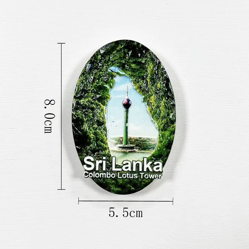 Indian Ocean Sri Lanka tourism souvenirs, 3D magnetic refrigerator stickers, kitchen and home decorations, tourism gifts