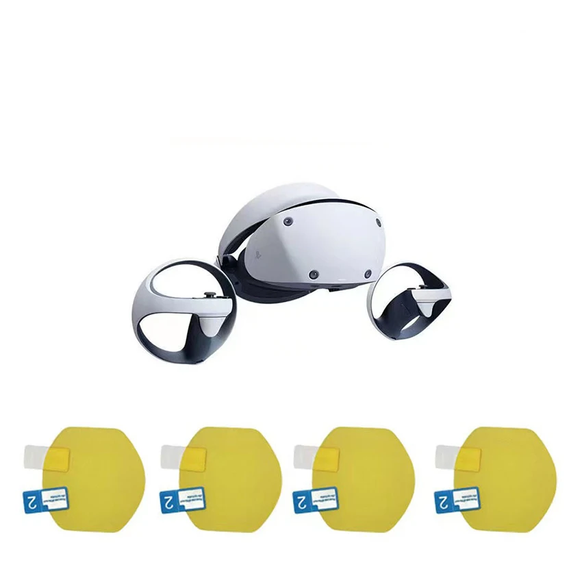4 PCS Yellow /White HD Film  for PSVR2/PS5 Eyeglass Screen Protector Dust-Proof Lens Protector VR All-in-One Headset Accessory