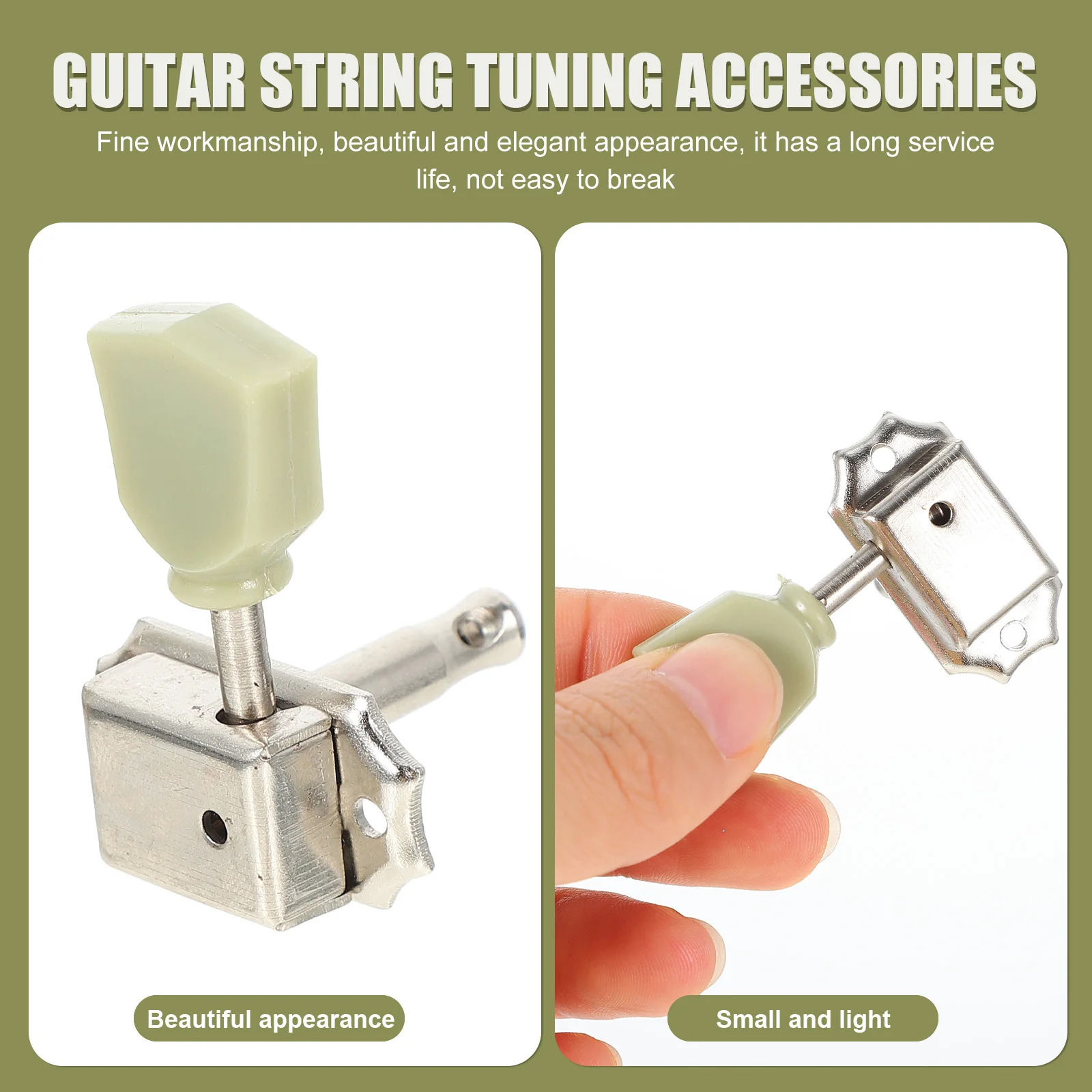 

Classical Guitar Tuning Pegs Tuners Portable Accessories Acoustic Keys Silver Steel Head