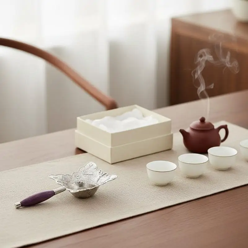 Elegant Butterfly-Shaped Alloy Tea Strainer Fine Mesh Tea Infuser For Home Brewing Tea Liquid Separation Filter For Teapot Cup