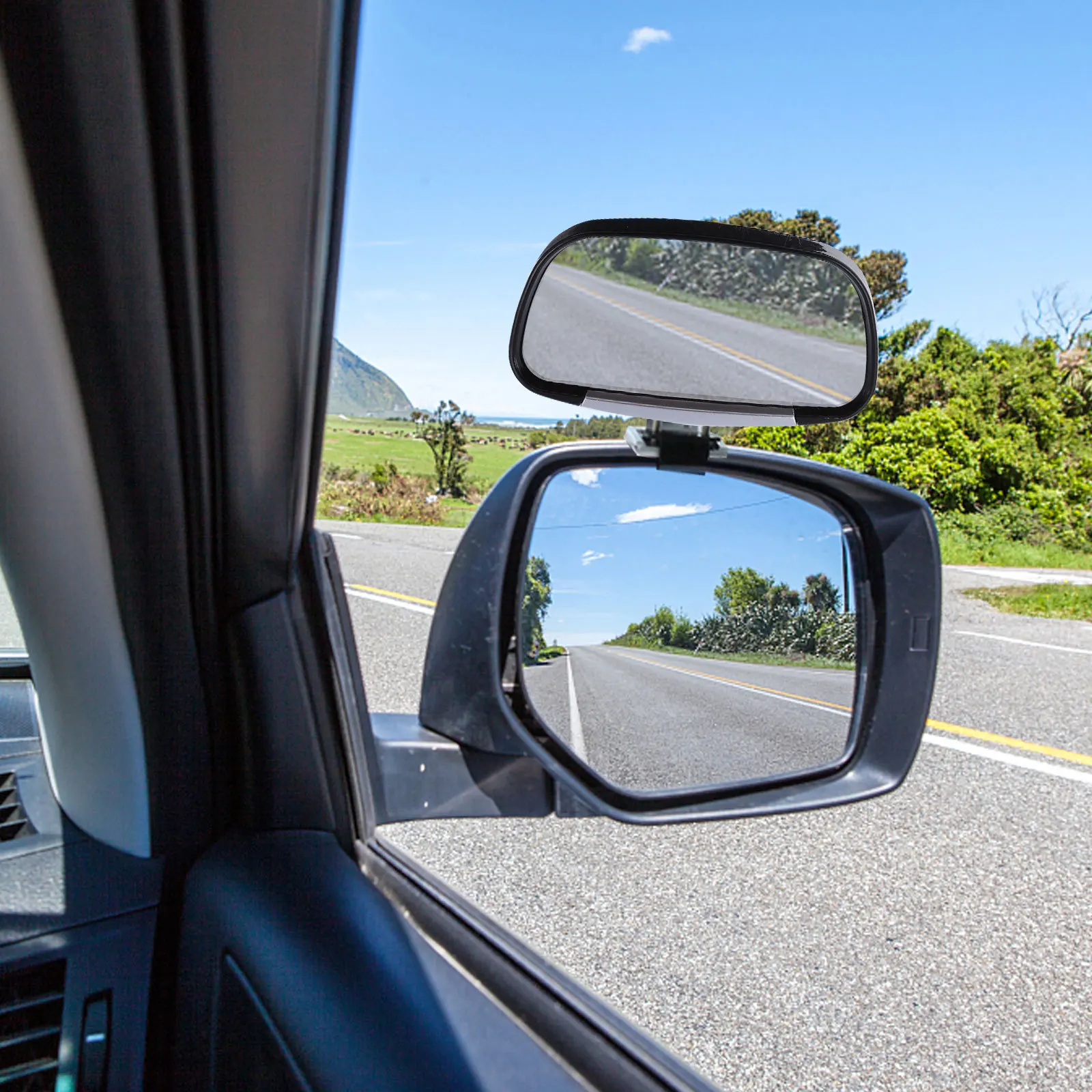

1Pcs Rearview Mirror Auxiliary Mirror Premium Plastic Glass for Vehicle Safe Driving Blind Spot Elimination Car Accessories
